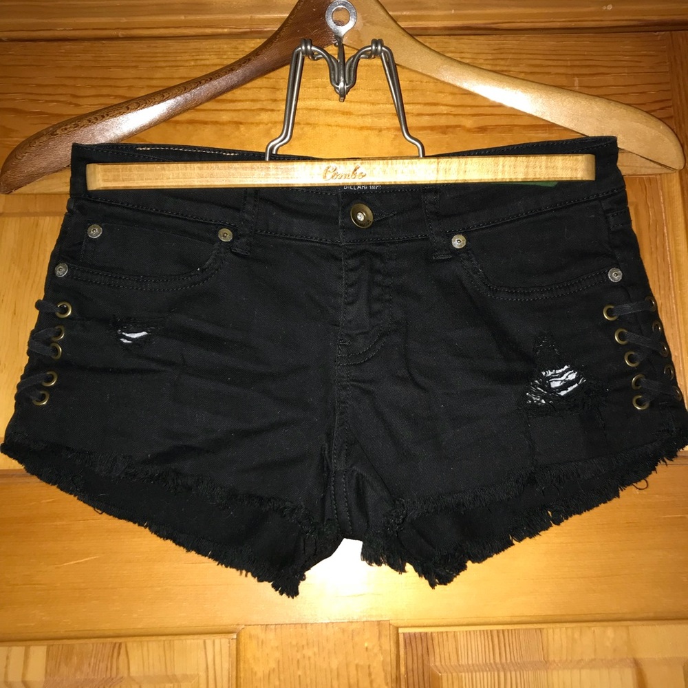 Billabong ripped black shorts